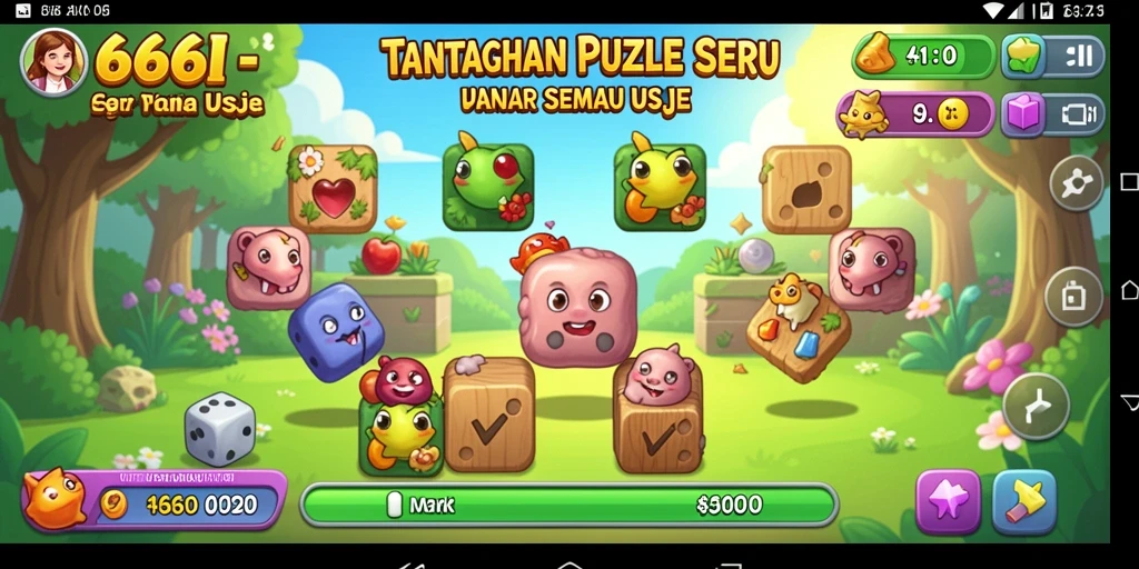 Screenshot gameplay 666I yang penuh warna dan menantang.