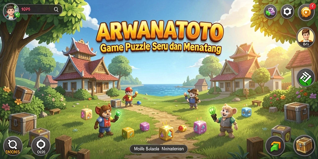Screenshot gameplay ARWANATOTO menampilkan keasyikan menyelesaikan teka-teki.
