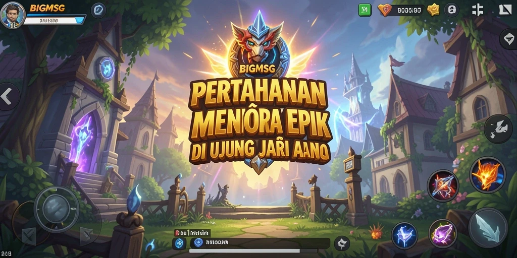 Tangkapan layar gameplay Tower Defense yang penuh aksi.