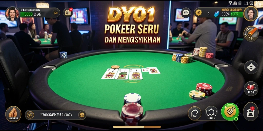 Screenshot gameplay DY01 menampilkan aksi poker yang mendebarkan dan grafik yang menarik.