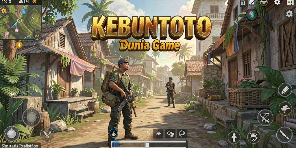 Tampilan gameplay KEBUNTOTO menunjukkan suasana simulasi yang mendetail.