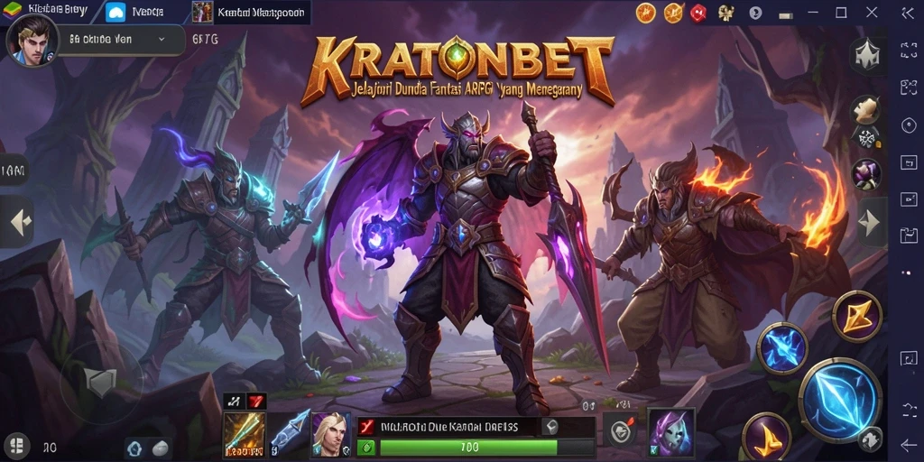 Tampilan gameplay seru dalam KRATONBET dengan karakter beraksi.