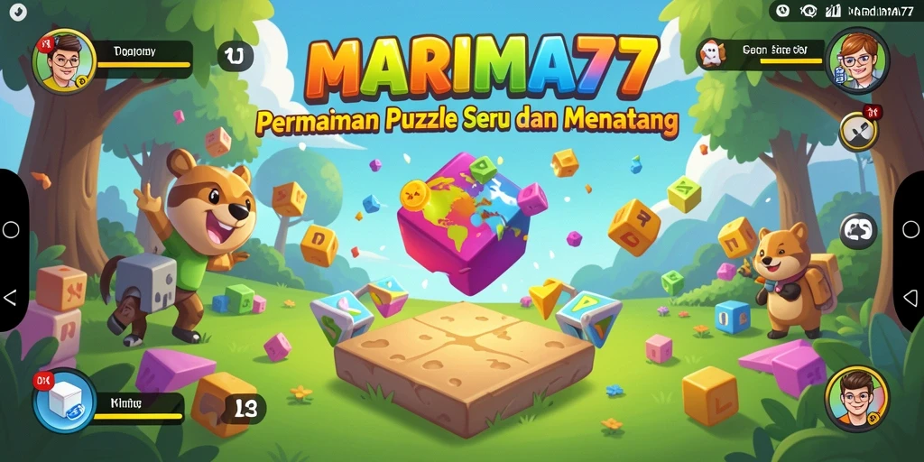 Tampilan seru gameplay <strong>MARIMA77</strong> dengan tantangan Puzzle menarik.