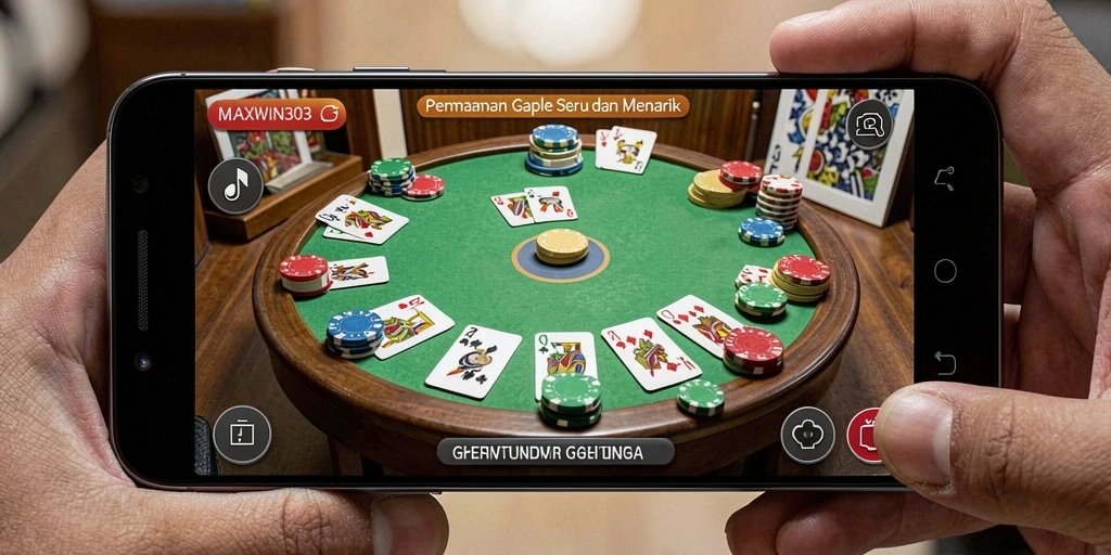 Screenshot gameplay Gaple yang mendebarkan dalam MAXWIN303.