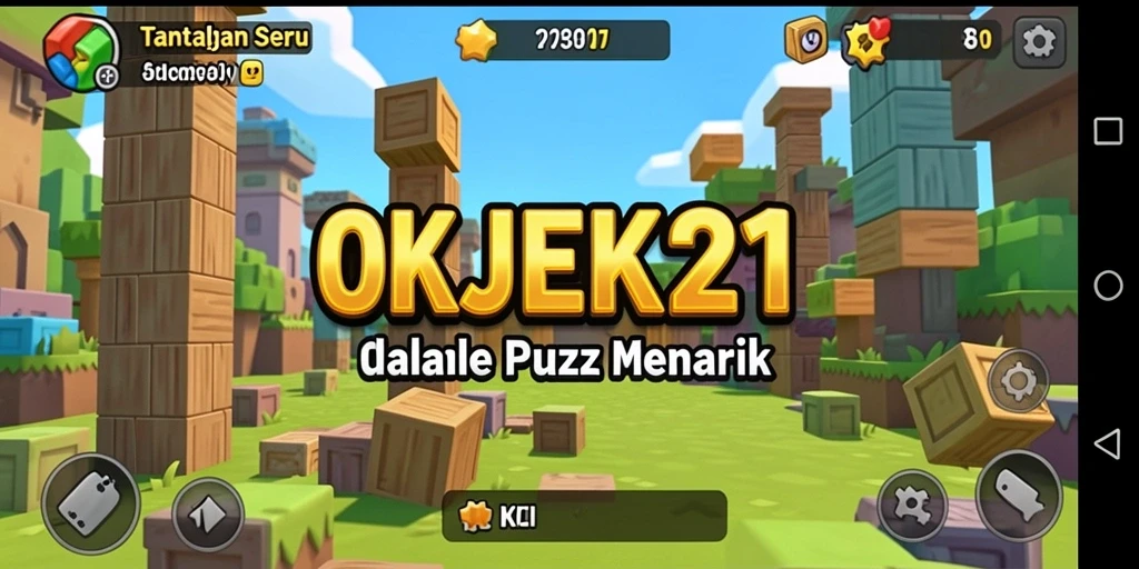 Tampilan gameplay OKJEK21 yang menantang dan penuh warna.