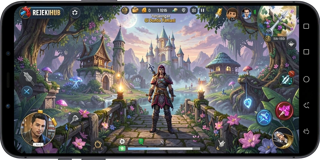 Screenshot gameplay REJEKIHUB menampilkan petualangan seru di dunia fantasi.