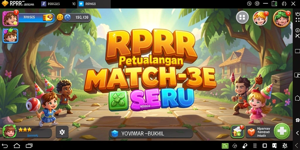 Tampilan gameplay RPRR dengan aksi Match-3 yang mengasyikkan.