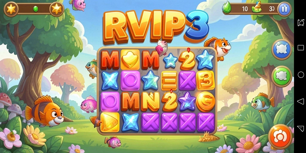 Tampilan gameplay RVIP3 yang mengasyikkan dan penuh warna.