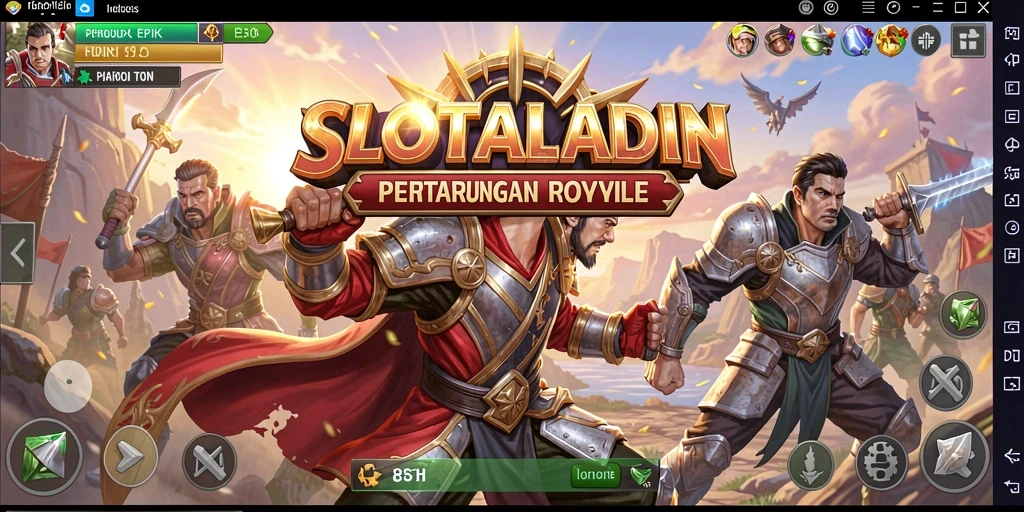 Tampilan gameplay SLOTALADIN yang memukau dalam pertempuran Battle Royale.