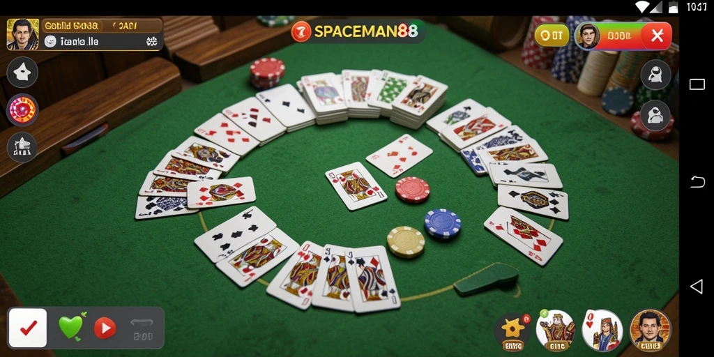 Screenshot gameplay seru SPACEMAN88 dengan pemain berkompetisi.