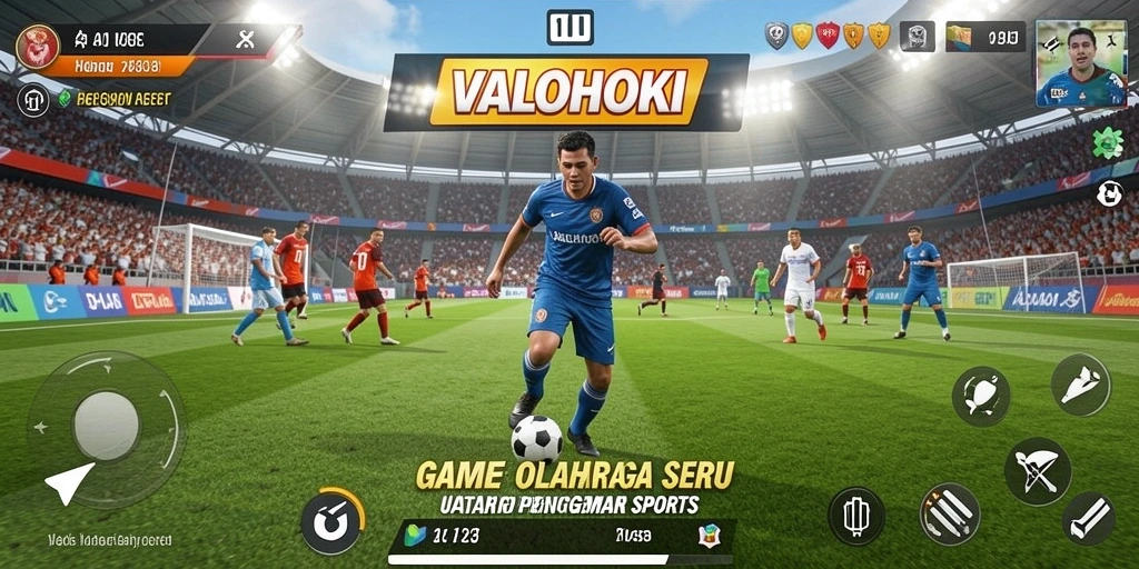 Screenshot gameplay seru dari VALOHOKI, menunjukkan aksi di lapangan.