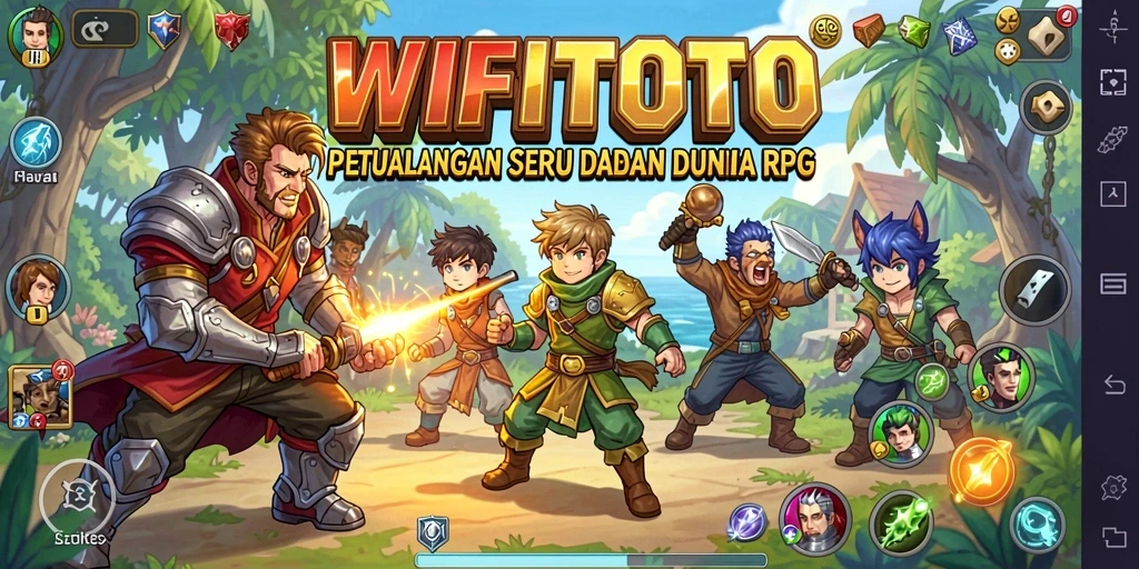 Tangkapan layar dari gameplay WIFITOTO menampilkan pertarungan menegangkan dalam dunia RPG.