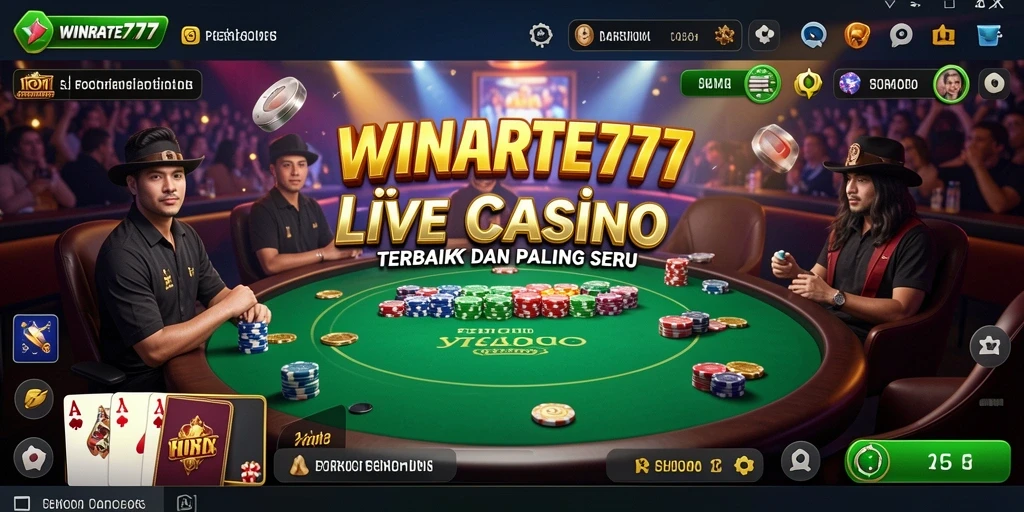 Tampilan menarik gameplay Live Casino WINRATE777 dengan dealer langsung