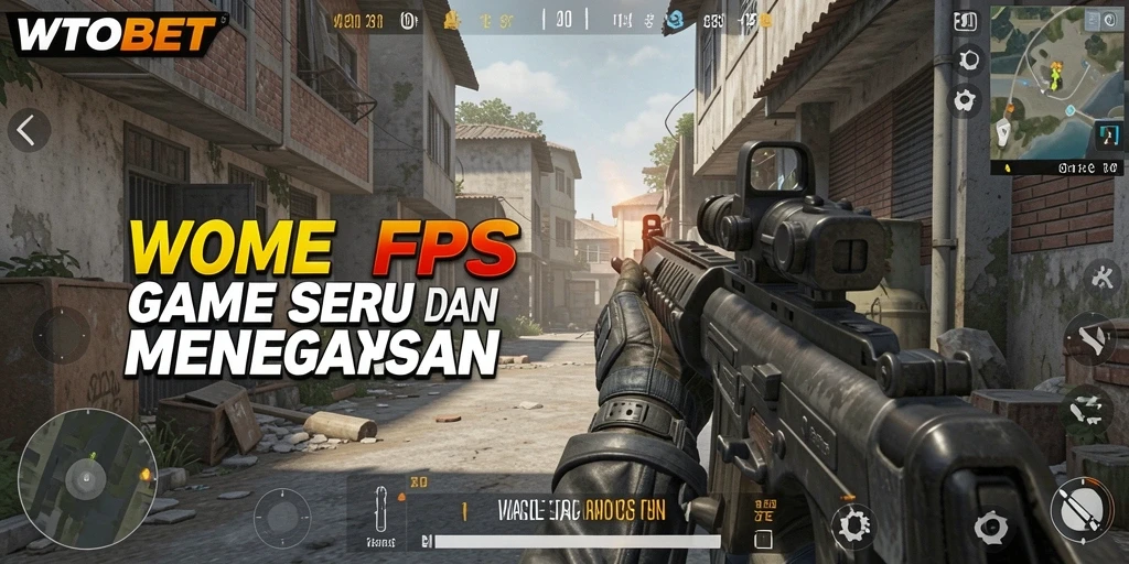 Tampilan gameplay intens dari WTOBET dengan aksi FPS yang menegangkan.